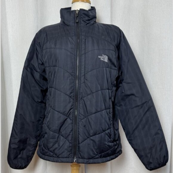The North Face Womens Black PrimaLoft Jacket Sz XL Zip Pockets Lightweight Warm - Picture 1 of 16